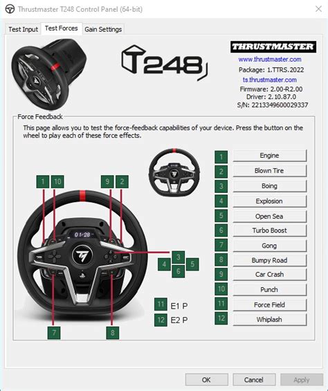 t248 control panel|THRUSTMASTER T248 USER MANUAL Pdf Download .